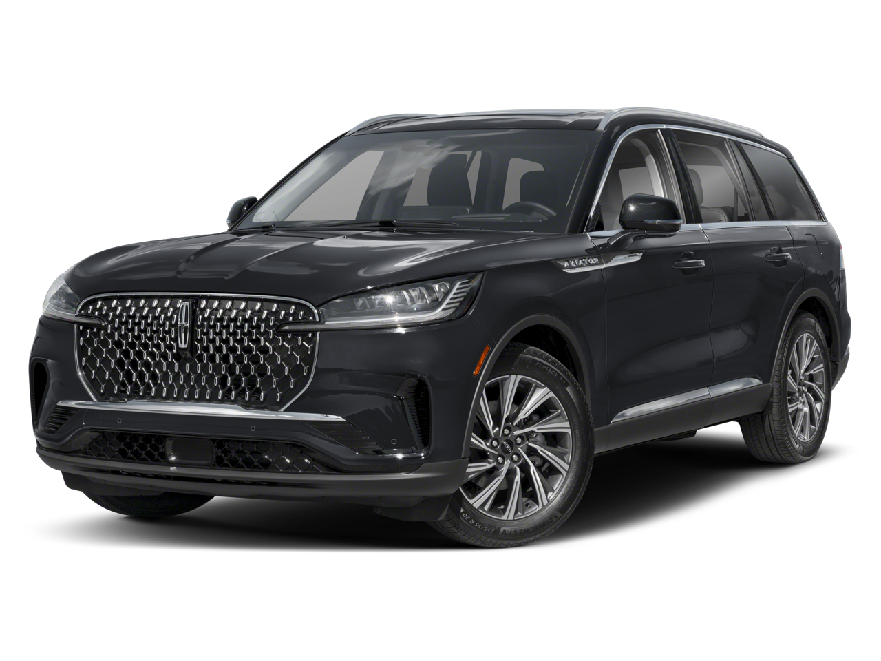 2026 Lincoln Aviator Premiere in Blue Metallic — front three-quarter view