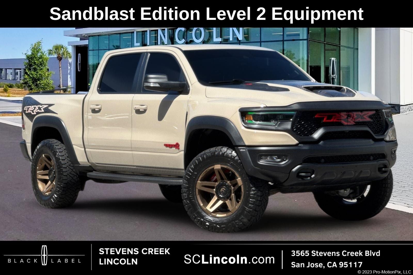 2022 RAM 1500 TRX in Mojave Sand Clearcoat — front three-quarter view