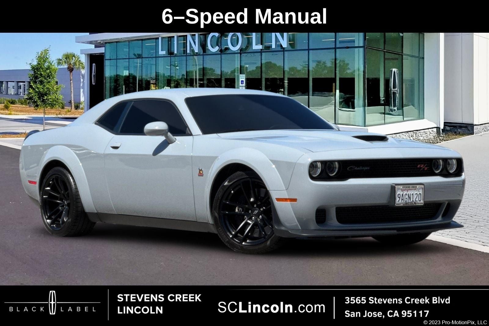 2021 Dodge Challenger R/T Scat Pack Widebody in Smoke Show — front three-quarter view