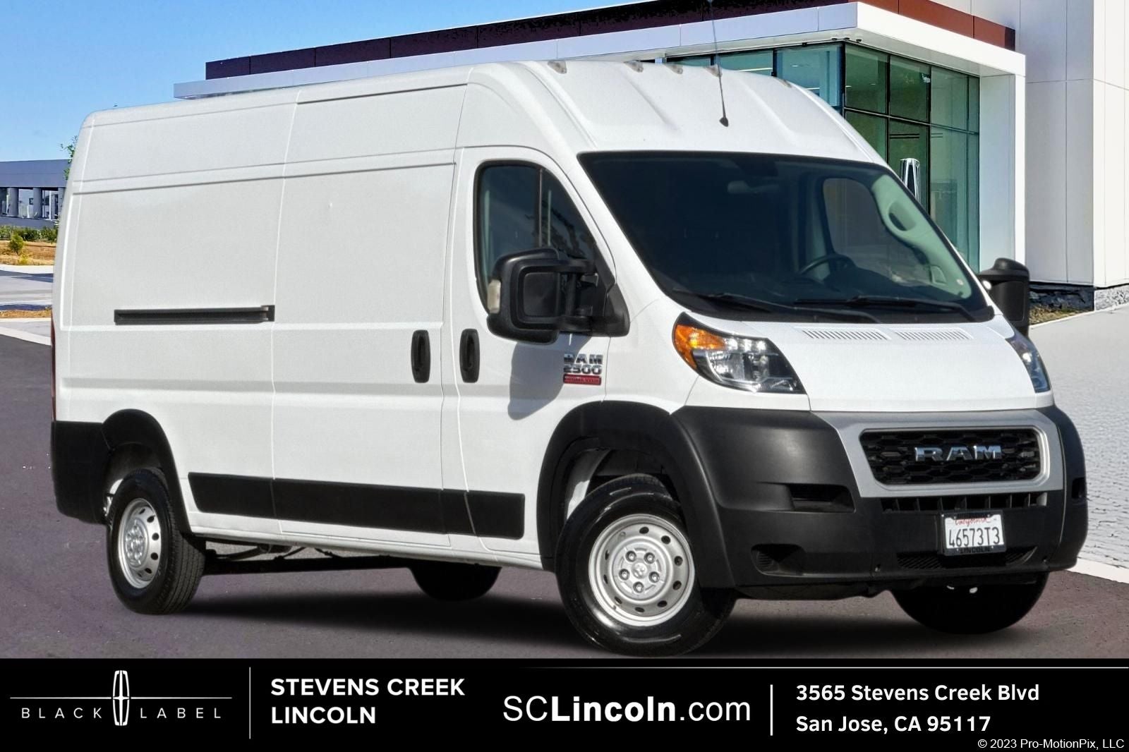 2021 RAM ProMaster 2500 High Roof in Bright White Clearcoat — front three-quarter view