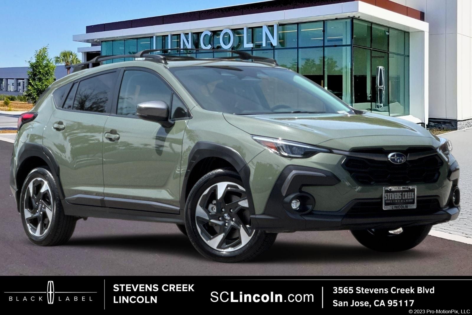 2024 Subaru Crosstrek Limited in Alpine Green — front three-quarter view