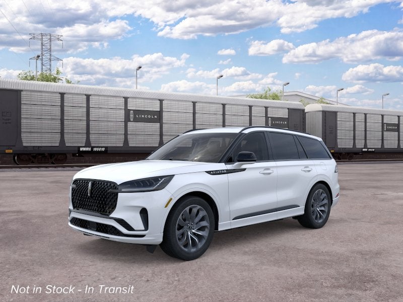 2026 Lincoln Aviator Premiere in Pristine White Metallic Tri-Coat — front three-quarter view