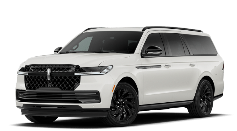 2027 Lincoln Navigator L Reserve in Pristine White Metallic Tri-Coat — front three-quarter view