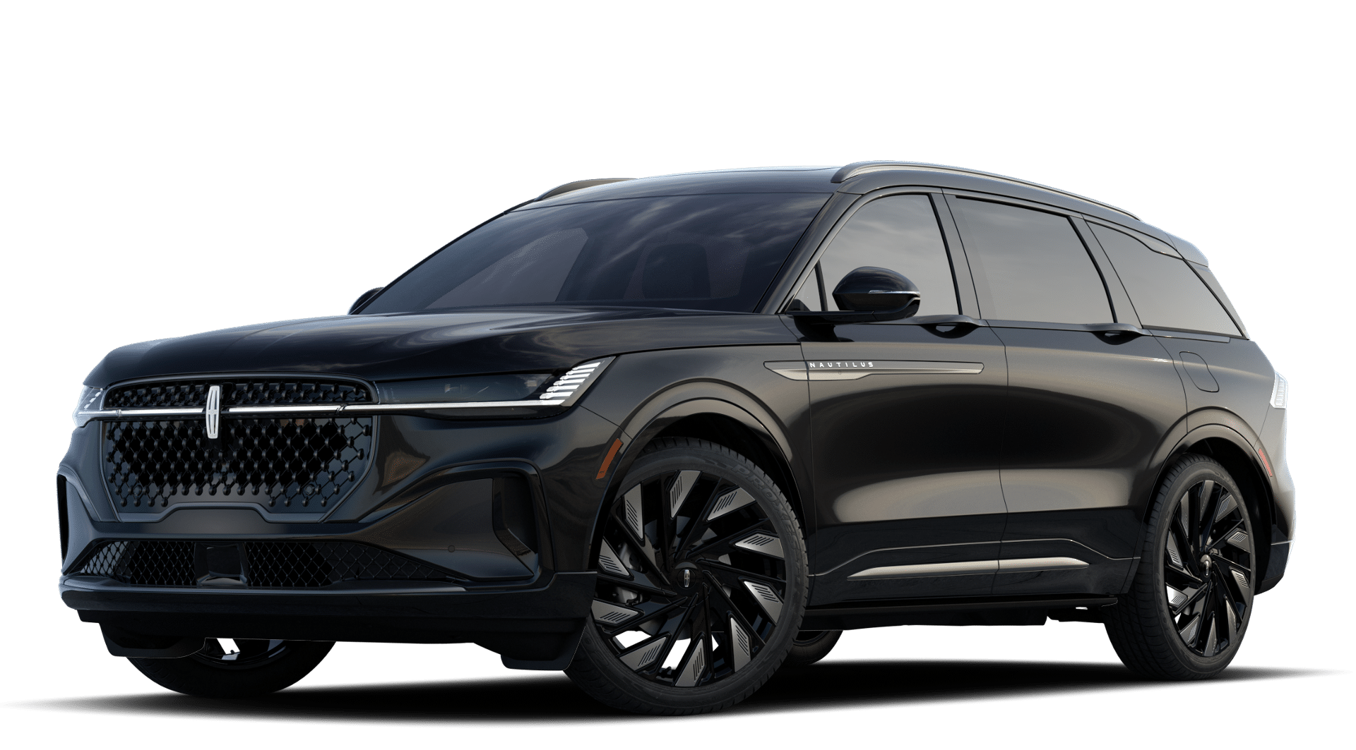 2026 Lincoln Nautilus Reserve in Infinite Black Metallic Clearcoat — front three-quarter view