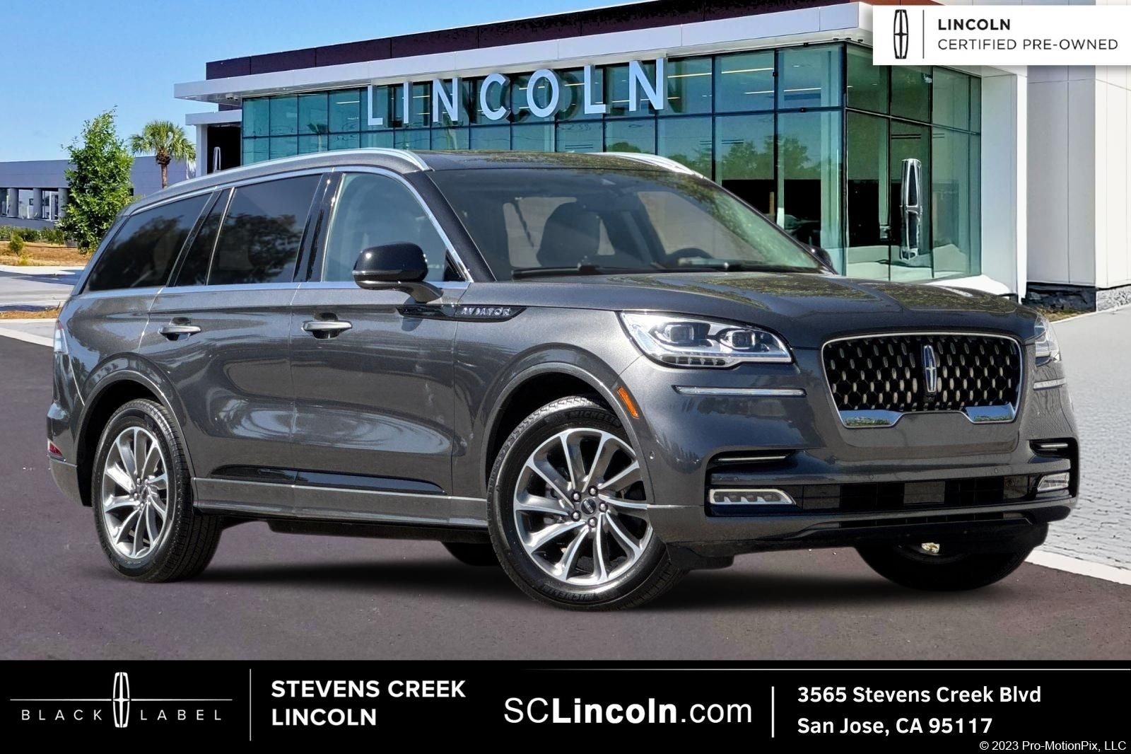 2020 Lincoln Aviator Grand Touring Equipment Group 301A in Magnetic Gray — front three-quarter view