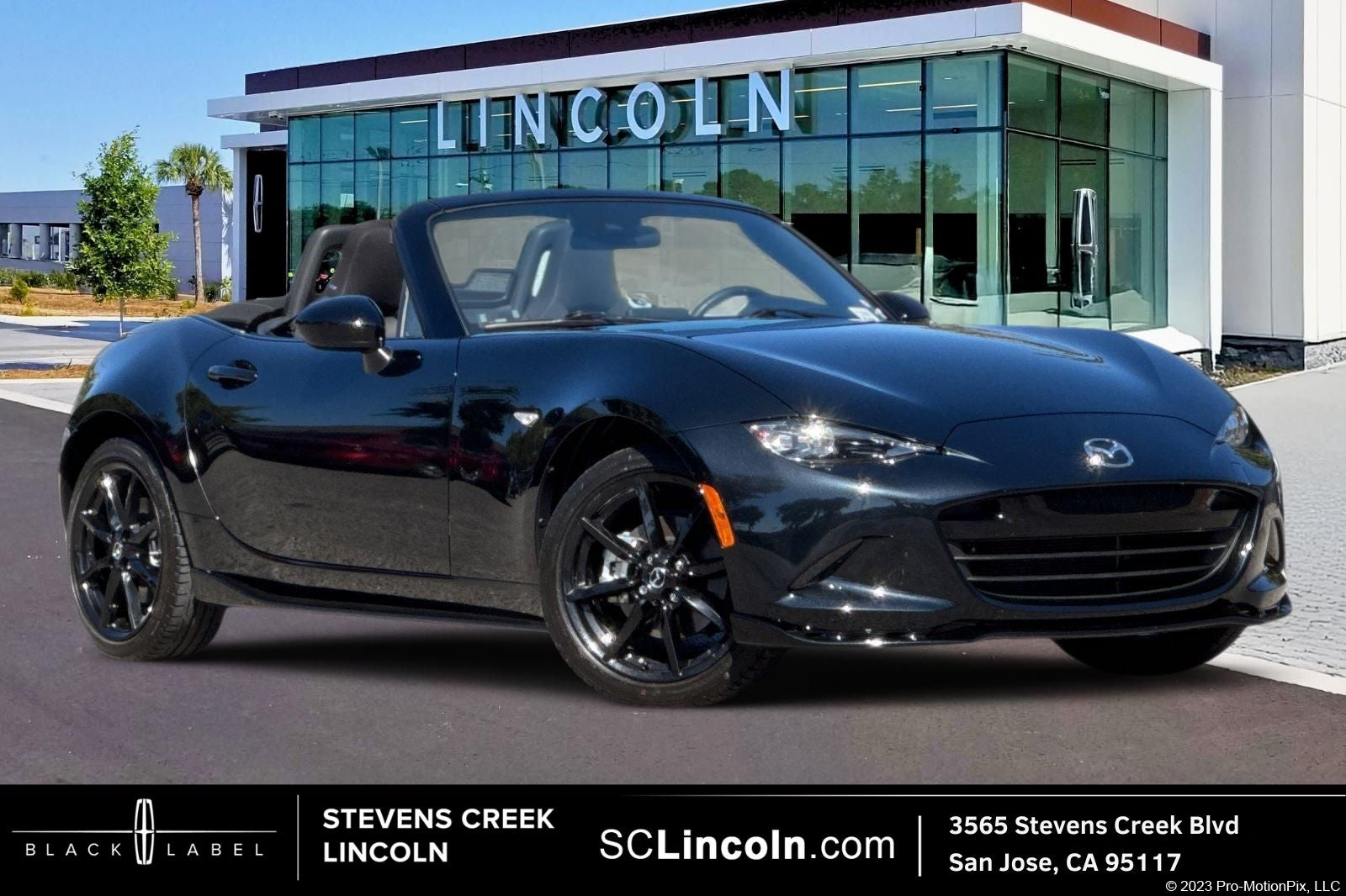 2021 Mazda Mazda MX-5 Miata Club in Jet Black Mica — front three-quarter view